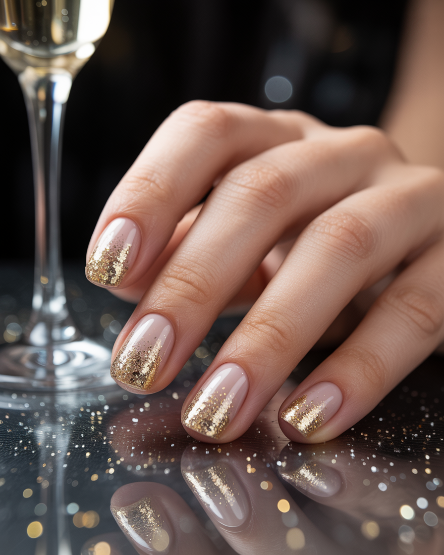 Elegant pastel blue short nails with floral accents, ideal for a relaxed summer vibe.