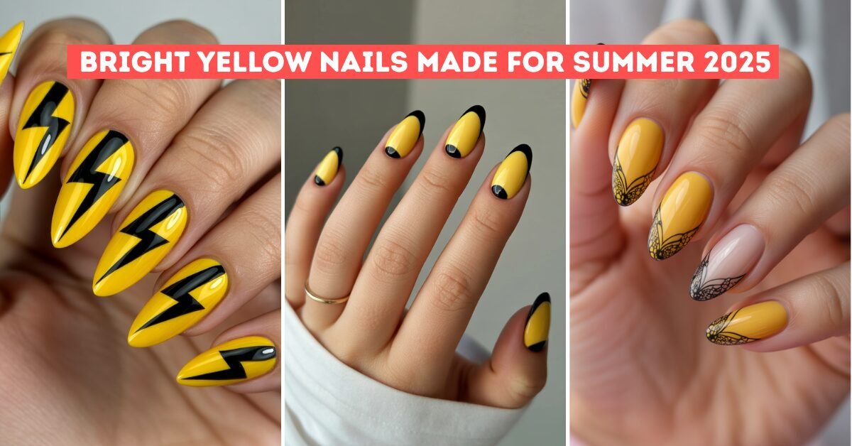 Bright Yellow Nails Made for Summer