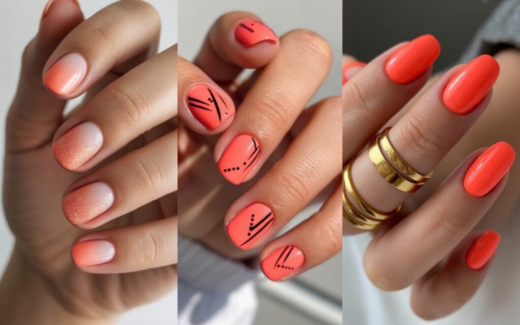 15 Vibrant Coral Nail Designs