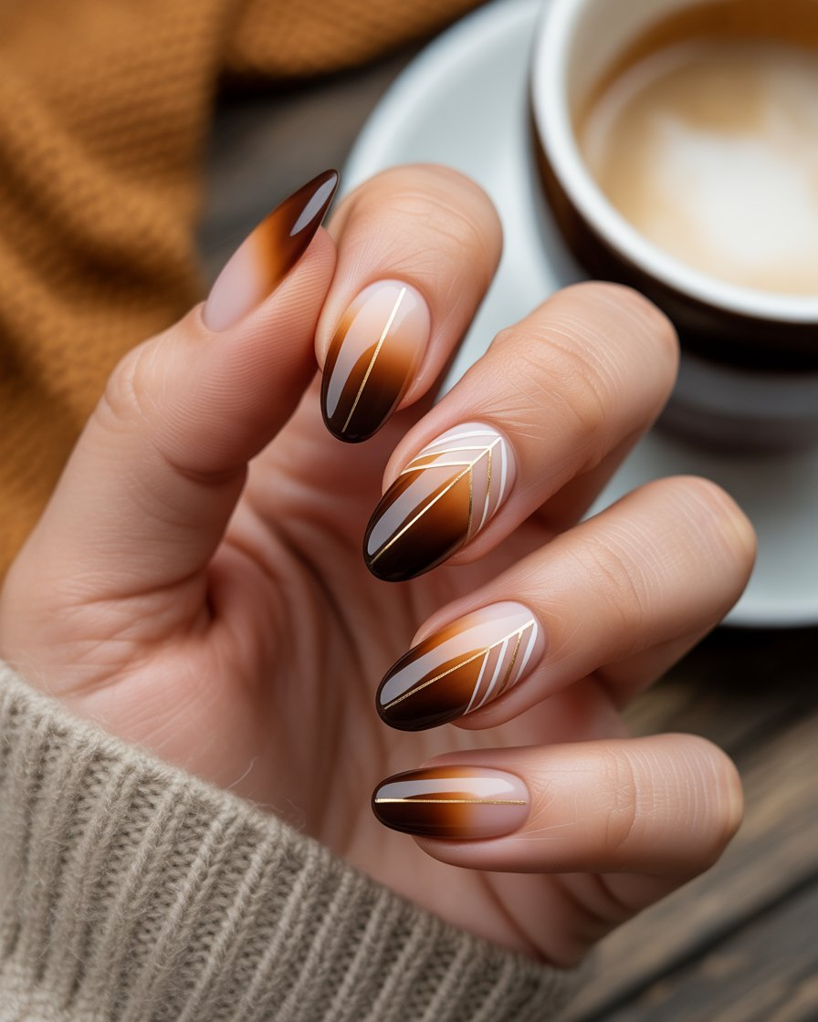 Gradient Fade with Geometric Accents