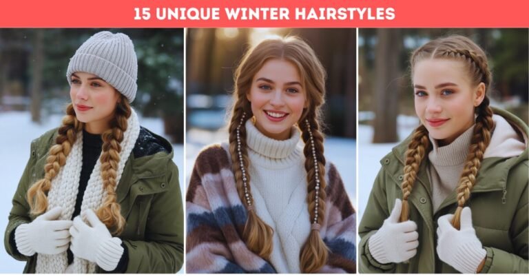 Discover 15 unique winter hairstyles with Low Braided Pigtails